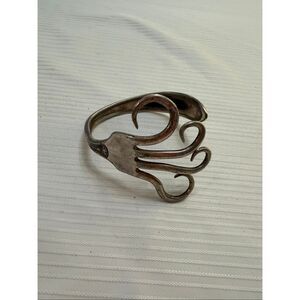 Vintage Silver Plated Fork Cuff Bracelet Tudor Plate Oneida Signed Handmade